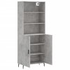 Skříň highboard betonově šedá 69,5x34x180 cm kompozitní dřevo 3189273