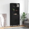 Skříň highboard černá 69,5 x 34 x 180 cm kompozitní dřevo 3189278