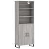 Skříň highboard šedá sonoma 69,5 x 34 x 180 cm kompozitní dřevo 3189283