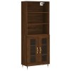 Skříň highboard hnědý dub 69,5 x 34 x 180 cm kompozitní dřevo 3189300