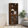 Skříň highboard hnědý dub 69,5 x 34 x 180 cm kompozitní dřevo 3189300