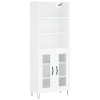 Skříň highboard bílá 69,5 x 34 x 180 cm kompozitní dřevo 3189309