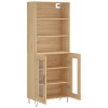Skříň highboard dub sonoma 69,5 x 34 x 180 cm kompozitní dřevo 3189312