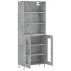 Skříň highboard betonově šedá 69,5x34x180 cm kompozitní dřevo 3189313