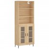 Skříň highboard dub sonoma 69,5 x 34 x 180 cm kompozitní dřevo 3189336