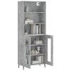 Skříň highboard betonově šedá 69,5x34x180 cm kompozitní dřevo 3189337