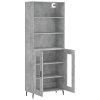 Skříň highboard betonově šedá 69,5x34x180 cm kompozitní dřevo 3189337