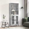 Skříň highboard betonově šedá 69,5x34x180 cm kompozitní dřevo 3189337