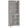 Skříň highboard šedá sonoma 69,5 x 34 x 180 cm kompozitní dřevo 3189339