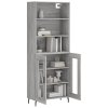 Skříň highboard šedá sonoma 69,5 x 34 x 180 cm kompozitní dřevo 3189339