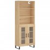 Skříň highboard dub sonoma 69,5 x 34 x 180 cm kompozitní dřevo 3189344