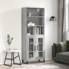 Skříň highboard šedá sonoma 69,5 x 34 x 180 cm kompozitní dřevo 3189347