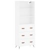 Skříň highboard bílá 69,5 x 34 x 180 cm kompozitní dřevo 3189349