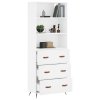 Skříň highboard bílá 69,5 x 34 x 180 cm kompozitní dřevo 3189349