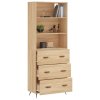 Skříň highboard dub sonoma 69,5 x 34 x 180 cm kompozitní dřevo 3189352