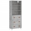 Skříň highboard betonově šedá 69,5x34x180 cm kompozitní dřevo 3189353
