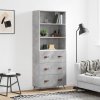 Skříň highboard betonově šedá 69,5x34x180 cm kompozitní dřevo 3189353