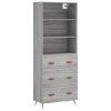 Skříň highboard šedá sonoma 69,5 x 34 x 180 cm kompozitní dřevo 3189355