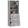 Skříň highboard šedá sonoma 69,5 x 34 x 180 cm kompozitní dřevo 3189355