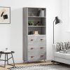 Skříň highboard šedá sonoma 69,5 x 34 x 180 cm kompozitní dřevo 3189355