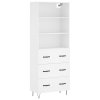 Skříň highboard bílá 69,5 x 34 x 180 cm kompozitní dřevo 3189373