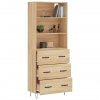 Skříň highboard dub sonoma 69,5 x 34 x 180 cm kompozitní dřevo 3189376