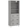 Skříň highboard šedá sonoma 69,5 x 34 x 180 cm kompozitní dřevo 3189379