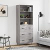 Skříň highboard šedá sonoma 69,5 x 34 x 180 cm kompozitní dřevo 3189379