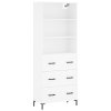 Skříň highboard bílá 69,5 x 34 x 180 cm kompozitní dřevo 3189381