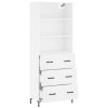 Skříň highboard bílá 69,5 x 34 x 180 cm kompozitní dřevo 3189381