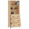 Skříň highboard dub sonoma 69,5 x 34 x 180 cm kompozitní dřevo 3189384