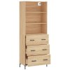 Skříň highboard dub sonoma 69,5 x 34 x 180 cm kompozitní dřevo 3189384