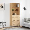 Skříň highboard dub sonoma 69,5 x 34 x 180 cm kompozitní dřevo 3189384