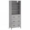 Skříň highboard šedá sonoma 69,5 x 34 x 180 cm kompozitní dřevo 3189387