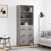 Skříň highboard šedá sonoma 69,5 x 34 x 180 cm kompozitní dřevo 3189387