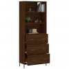 Skříň highboard hnědý dub 69,5 x 34 x 180 cm kompozitní dřevo 3189396