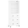 Skříň highboard bílá 69,5 x 34 x 180 cm kompozitní dřevo 3189397