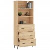 Skříň highboard dub sonoma 69,5 x 34 x 180 cm kompozitní dřevo 3189400