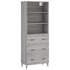 Skříň highboard šedá sonoma 69,5 x 34 x 180 cm kompozitní dřevo 3189403