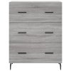 Skříň highboard šedá sonoma 69,5 x 34 x 180 cm kompozitní dřevo 3189403