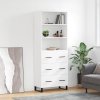 Skříň highboard bílá 69,5 x 34 x 180 cm kompozitní dřevo 3189405