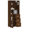Skříň highboard hnědý dub 69,5 x 34 x 180 cm kompozitní dřevo 3189492