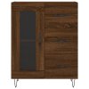 Skříň highboard hnědý dub 69,5 x 34 x 180 cm kompozitní dřevo 3189508