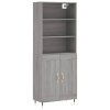 Skříň highboard šedá sonoma 69,5 x 34 x 180 cm kompozitní dřevo 3189939