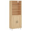 Skříň highboard dub sonoma 69,5 x 34 x 180 cm kompozitní dřevo 3189952
