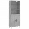 Skříň highboard betonově šedá 69,5x34x180 cm kompozitní dřevo 3189953