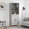 Skříň highboard betonově šedá 69,5x34x180 cm kompozitní dřevo 3189953