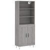 Skříň highboard šedá sonoma 69,5 x 34 x 180 cm kompozitní dřevo 3189955