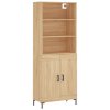 Skříň highboard dub sonoma 69,5 x 34 x 180 cm kompozitní dřevo 3189960