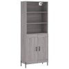 Skříň highboard šedá sonoma 69,5 x 34 x 180 cm kompozitní dřevo 3189971